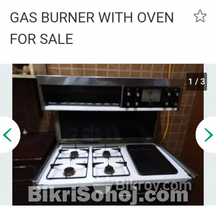 Gas burner and oven